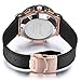 MEGIR Men's Chronograph Army Sports Quartz Wrist Watches Leather 24 Hours Stop Watch Man 2035 Rose Gold