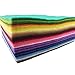 flic-flac 36pcs 1.4mm Thick Soft Felt Fabric Sheet Assorted Color Felt Pack DIY Craft Sewing Squares Nonwoven Patchwork (20cm * 20cm)