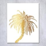 Palm Tree Foil Art Print 8x10