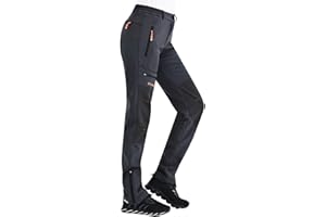 Winvote Womens Snow Ski Fleece Lined Pants Waterproof Insulated