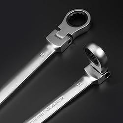 FLZOSPER 14mm Metric Flex-Head Gear Wrench,Box End