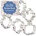 Ann Clark Cookie Cutters 5-Piece Mini Thanksgiving Cookie Cutter Set with Recipe Booklet, Mini Maple Leaf, Mini Oak Leaf, Mini Pumpkin, Mini Apple and Mini Acorn