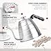 Brewello Gooseneck Kettle - Pour-Over Coffee Kettle with Built-in Thermometer and Triple-Layer Base (40-Ounce/1.2Liter) Stainless Steel Kettle for Baristas and Home Coffee Brewing Enthusiasts