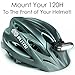 BLITZU 120H USB Rechargeable Bike Headlight - Bicycle Helmet Light - 120 Lumens Super Bright LED Front Light - Waterproof, Easy Tool-Less Installation.