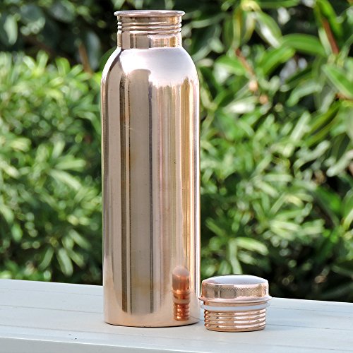 HealthGoodsIn - Traveller's Pure Copper Water Bottle for Ayurvedic Health Benefits 950 Ml (32.12 US  - //coolthings.us