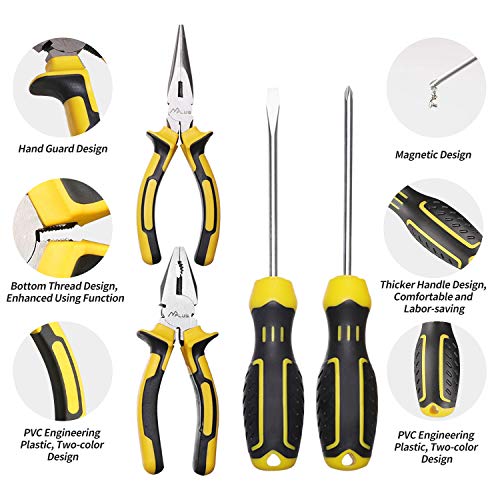 MPLUS 116-teliger Haushalt Werkzeugkoffer, Werkzeugset für täglichen Gebrauch, Werkzeugkasten für manuelle Wartung und… – Bild 7