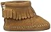Minnetonka Back Flap Bootie (Infant/Toddler),Brown,1 M US Infant
