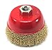 Elitexion Fine Crimped Wire Cup Wheel Brush, 4x5/8 inch Metal, 1 Piece