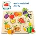 QUOKKA Wooden Puzzles for Toddlers 1-3 - 6 Toddler Peg Puzzles Ages 2-4 - Montessori Toy for Kids Ages 3-5 with Animal, Fruits, Geometric Shapes - Educational Preschool Game Gift for Childrens