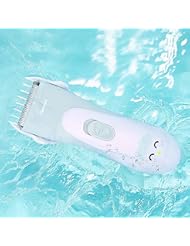 Meetcare Baby Hair Clippers, Ceramic Blade Electric Kids Hair Trimmer, Ultra-quiet 2.0 Haircut, IPX7 Water-proof Haircut Kit for Kids Infants. Rechargeable, Cordless, Long Battery Life. (Light Blue)