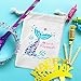 Kreatwow Mermaid Party Favor Bags Drawstring Goody Bags for Mermaid Party Supplies 5 x 8 inches 10 Pack