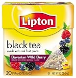 Lipton Black Tea Pyramids, Bavarian Wild Berry 20 ct