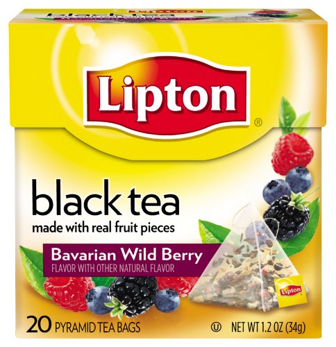 Lipton Black Tea Pyramids, Bavarian Wild Berry 20 ct