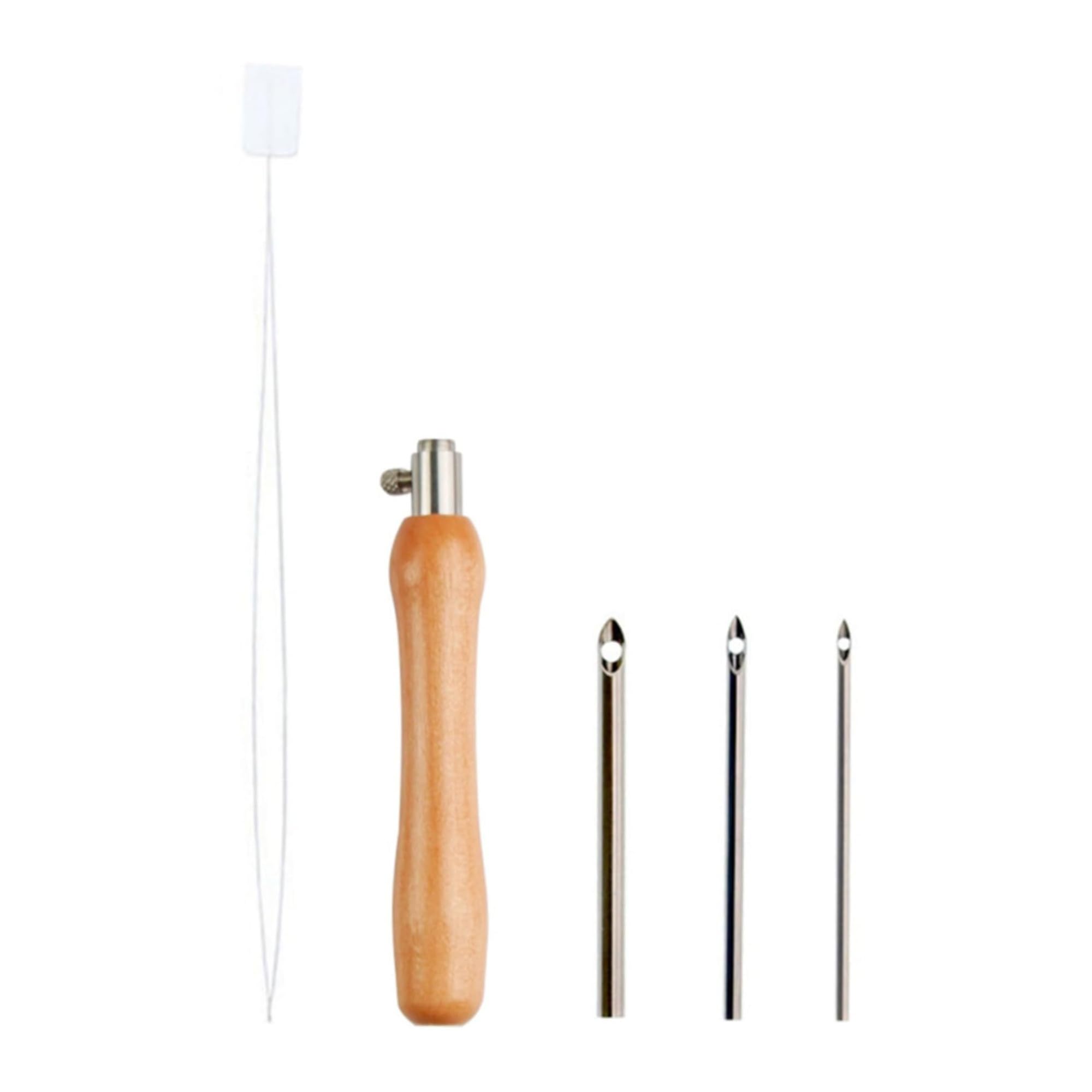Embroidery Punch Needle Kit Adjustable Wooden Needle Punch Punch Needle Starter Kit Punch Needles with Handles Punch Needle Rug Hooking Tool Complete Set for Adults Beginner Embroidery