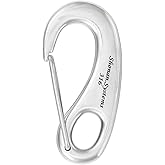 SHONAN 3.7 Inch Heavy Duty Carabiner Clip, Stainless Steel 316 Large Boat Clip, Marine Snap Hook for Lifting, Camping, Hiking, 1 Pc