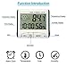 Tongji Digital Hygrometer Thermometer Indoor and outdoor Humidity Monitor with Temperature Gauge Humidity Meter