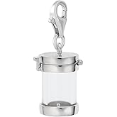 Capsule Charm with Lobster Claw Clasp, Charms for Bracelets and Necklaces