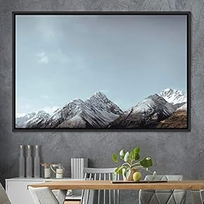 signwin Framed Canvas Wall Art Mountainscape Aerial Dramatic...