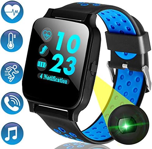 Fitness Tracker Phone 1.55'' IPS Screen Smart Watch with Heart Rate Blood Pressure Monitor for Men Women Sports Outdoor Watch Calories Pedometer Tracker Music Play for Android iPhone Christmas Gifts