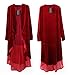 R.Vivimos Womens Ruffled Asymmetric Long Velvet Blazers Coat Casual Jackets