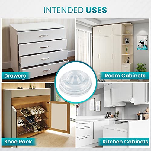 Bumpers 200 pcs Soft Close 3M Sticky Pads, Self Adhesive Rubber Door Bumpers