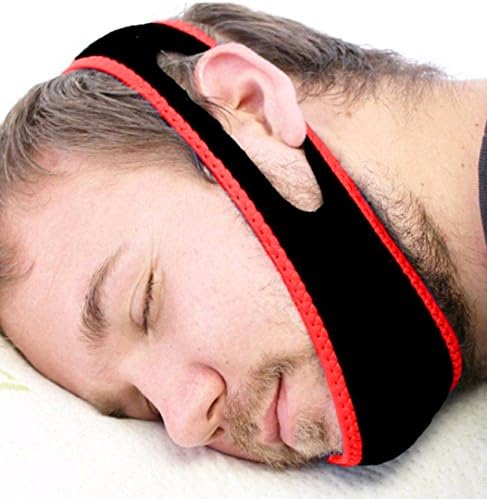 Anti Snoring Chin Strap Red &amp; Black, Sleep Aid Devices, Snoring Chin Strips, Stop Snoring, Non Snoring, Sleeping Aids, Stop Snoring Chin Strap by North America Solutions