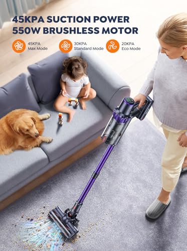 Cordless Vacuum Cleaner, 2 Batteries 110 Mins Runtime Vacuum Cleaners for Home, photo 10