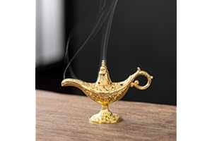 Aladdin Magic Incense Burners Hollow Genie Retro Wishing Oil Lamp Table Decoration Classic Arabian Props Gift for Party Birth