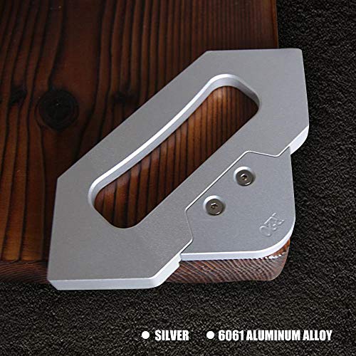 FOONEE 9pcs/Set Corner Radius Routing Templates, Aluminum Alloy Woodworking Jig Template,Corner Assistant Tool for Woodworking Routing,R5 R10 R15 R20 R25 R30 R35 R40, Silver - Thumbnail 4