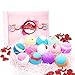 Rosy Lux Bath Bombs 12 Scents with Dried Rose Petals (1 Pack)- Bubble and Spa Bath with Essential Oils for Skin Moisturization, Relaxation, Health Benefits, Perfect Bath Bomb Gift for Women