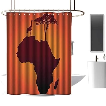 Amazon Com Coolteey Shower Curtains Cloth African Decor Safari
