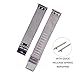 Xuexy 14mm Pebble Time Round with Quick Release Spring Bars/Pins Milanese Wire Mesh Stainless Steel Watch Band Strap Replacement Bracelet,Silver