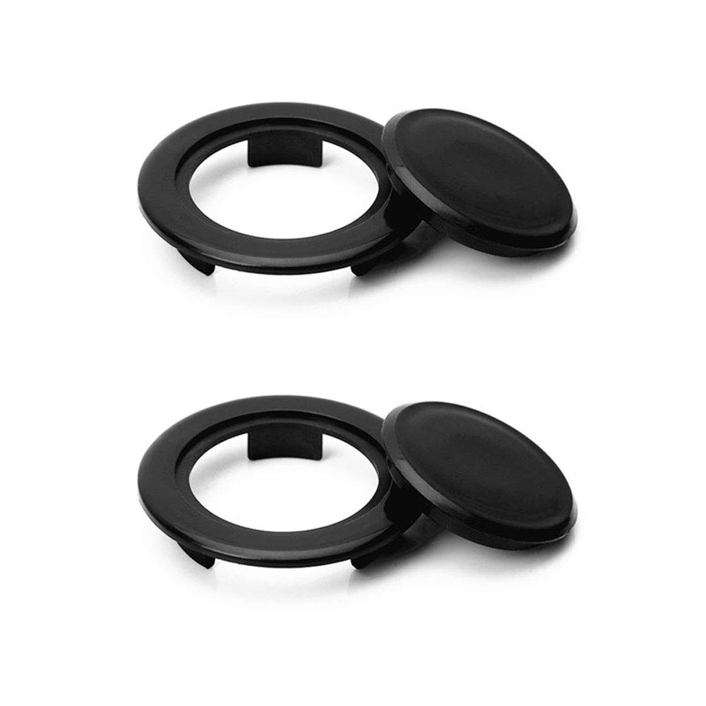 N -A YMDZ 2 PCS Patio Table Umbrella Hole Ring Plug Cover Table Umbrella Hole Ring and Cap Set Outdoor Terrace Table Hole Cover for 1.65 Inch Umbrella Poles(Black)