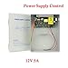 YuHan Power Supply Control for Door Access Entry System AC 110-240V to DC 12V 5A Worldwide Voltage
