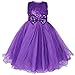FEESHOW Girls' Glitter Sequined Bow Wedding Pageant Party Princess Flower Dress