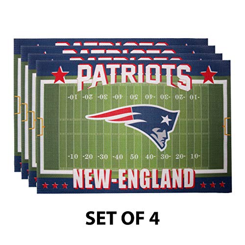 image for MT-Sports Football Team Logo 4 Pcs PVC Placemats Mats Pads Coasters He