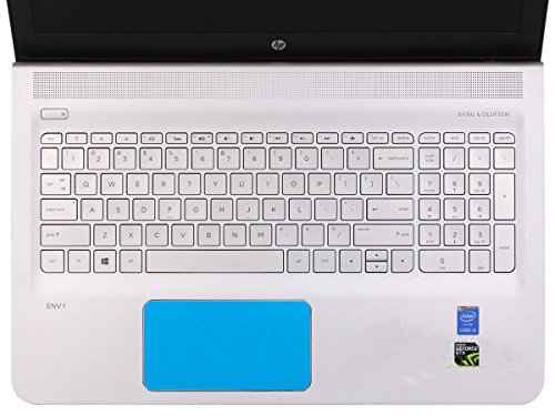 BingoBuy 5-packs Customized Trackpad Touchpad Cover Skin Protector Sticker for 15.6'' HP Envy 15-ae m6-ae m6-p series, e.g.15-ae065sa, m6-ae151dx, m6-p114dx (shimmery light blue) - Thumbnail 2