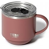 Predate 10 Oz Vacuum Insulated Pink Coffee Mug with Handle and Lid – Double Wall Stainless Steel Cup for Hot and Cold Drinks – Spill-Resistant and Dishwasher Safe Tumbler for Home, Office & Travel