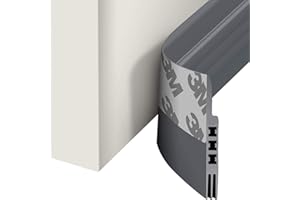 Pehoto Door Draft Stopper Under Door Draft Blocker Insulator Door Sweep Weather Stripping Noise Stopper Strong Adhesive 39'' Length
