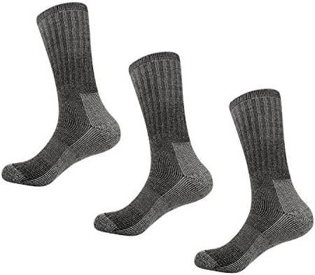 Caudblor 靴下 メンズ ウールソックス ハイソックス 冷えとり靴下 冬 厚手 防寒 登山用 3足セット 25 28cm