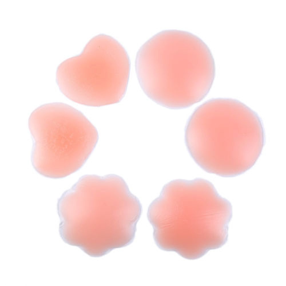 URSMART Pasties Womens Reusable Silicone Nipple Covers adhesive silicone pasties (6 set color)