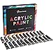 Acrylic Paint Set By Color Technik, Professional Artist Quality, Palette Included, 24 Aluminium Tubes, Best Colors For Painting Canvas, Wood, Clay, Fabric, Nail Art and Ceramic, Rich Pigments, Gift Me