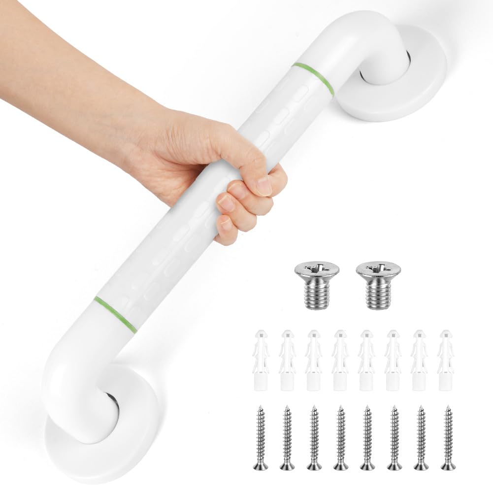 ACWOO Bathroom Grab Bar, 40cm Stainless Steel Shower Hand Rail with Mounted Screws, Elderly Disability Mobility Aids, Anti Slip Shower Safety Grab Rails for Bathtub Toilet Bathroom Kitchen Stairway