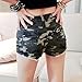 FV RELAY Womens Summer High Waist Destroyed Denim Cargo Shorts (L)