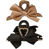 Beaupretty Bow Claw Clips Set of 2 Large Hair Claw Clips for Women and Girls Ideal for Thick or Normal Hair Perfect for Daily Beauty Routine and Various Occasions