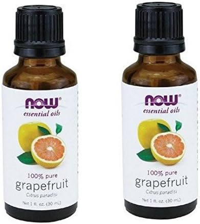 Natural Aromatherapy Pure Now Foods Essential Oils Set. 2-Pack of Grapefruit Essential Oil. Best for Balance, Healing, Relieve, Sleep, Weight Loss, Cooking, Purify Blends, Diffuser, Stress & Massage.