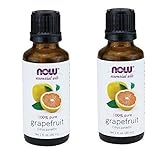 NATURAL Organic Aromatherapy Pure Therapeutic Grade NOW Foods Essential Oils Set. 2-pack of Grapefruit Essential Oil. BEST for Balance, Healing, Relieve, Sleep, Weight Loss, Cooking, Purify Blends, Diffuser, Stress & Massage. Best, Great Gift Ideas! (Grapefruit)