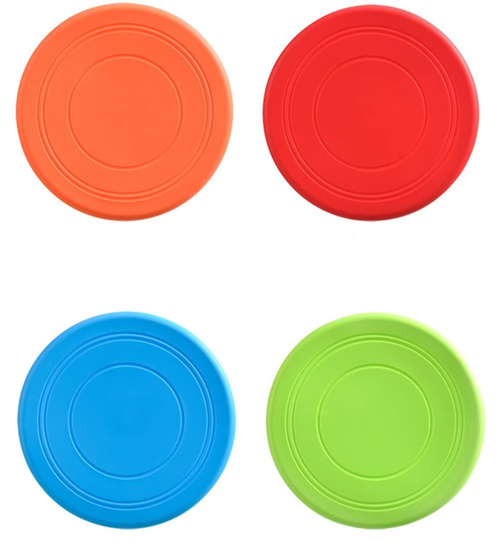 TX Dog Disc Set of 4 Dog Discs, Dog Toy Frisbee for Dog Training, Throwing, Catching, Playing