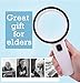 20X Handheld Strong Magnifying Glass with 12 LED and UV Light + 8X Folding Pocket Magnifier Loupe with Rotating Protective Holster for Reading Inspection,Exploring,Hobbies,Identificatio