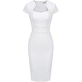 Grace Karin Womens 50s 60s Vintage Pencil Dress Bodycon Cap Sleeve Dress
